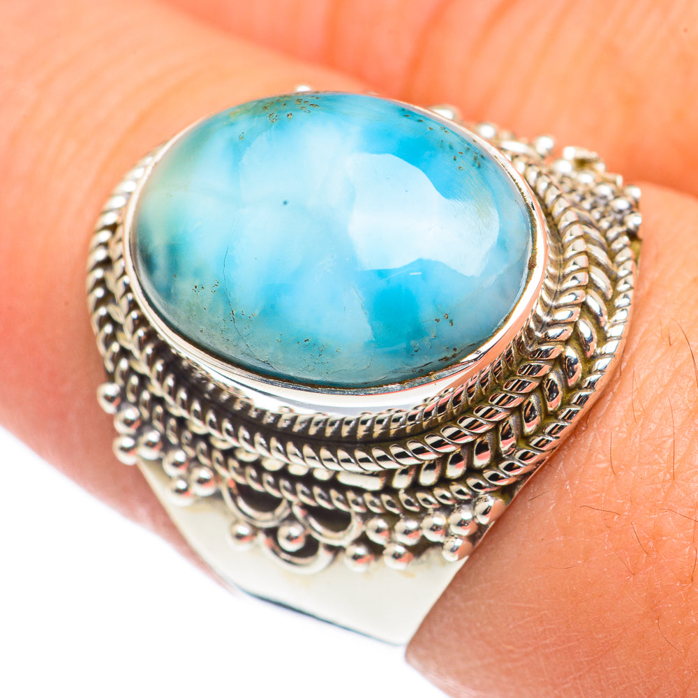 Larimar Rings handcrafted by Ana Silver Co - RING69231
