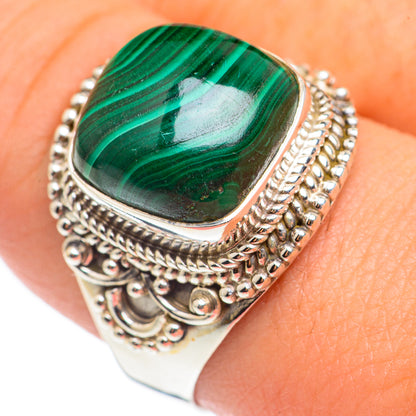 Malachite Rings handcrafted by Ana Silver Co - RING69234