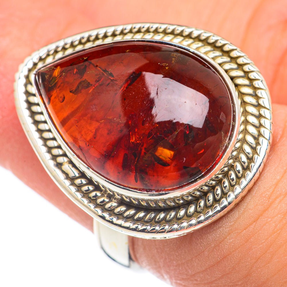 Baltic Amber Rings handcrafted by Ana Silver Co - RING69241