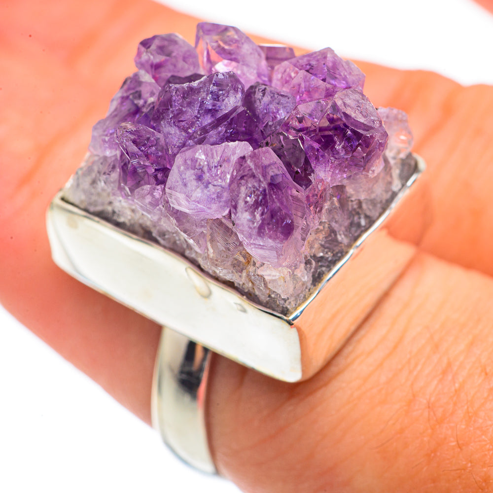 Amethyst Crystal Rings handcrafted by Ana Silver Co - RING69246