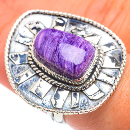 Charoite Rings handcrafted by Ana Silver Co - RING69248