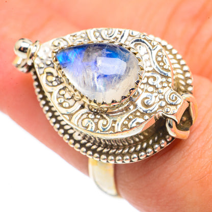 Rainbow Moonstone Rings handcrafted by Ana Silver Co - RING69255