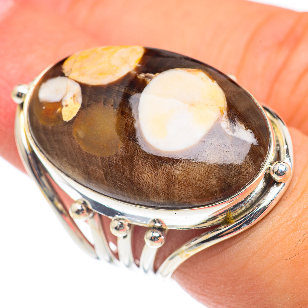 Peanut Wood Jasper Rings handcrafted by Ana Silver Co - RING69272