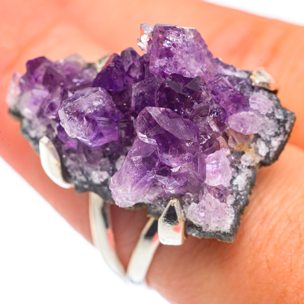 Amethyst Crystal Rings handcrafted by Ana Silver Co - RING69278