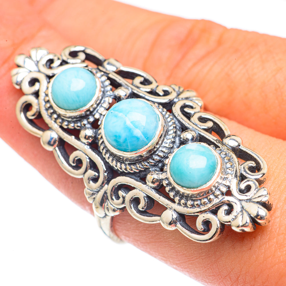 Larimar Rings handcrafted by Ana Silver Co - RING69291