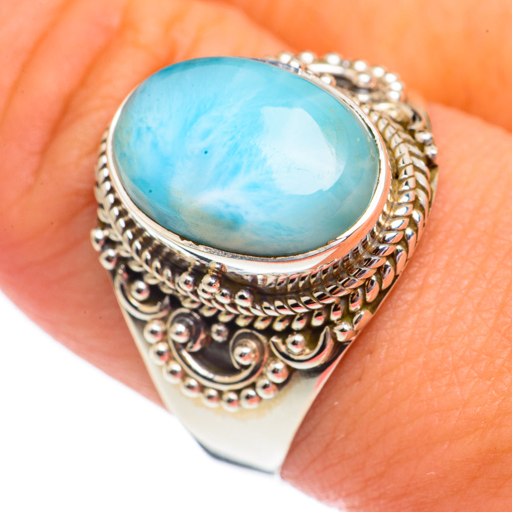 Larimar Rings handcrafted by Ana Silver Co - RING69300