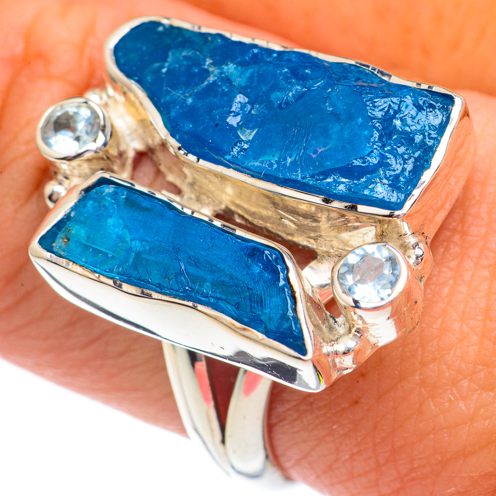 Blue Fluorite Rings handcrafted by Ana Silver Co - RING69302