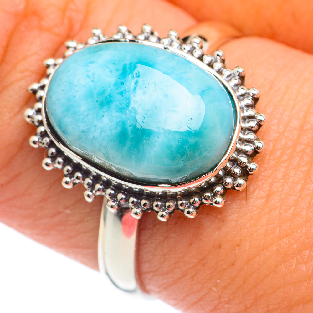 Larimar Rings handcrafted by Ana Silver Co - RING69303