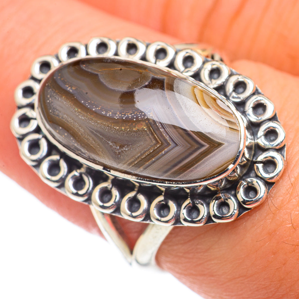 Botswana Agate Rings handcrafted by Ana Silver Co - RING69308