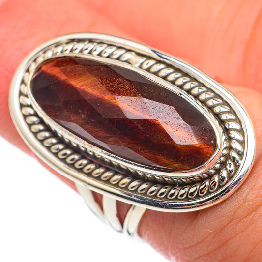 Red Tiger Eye Rings handcrafted by Ana Silver Co - RING69310