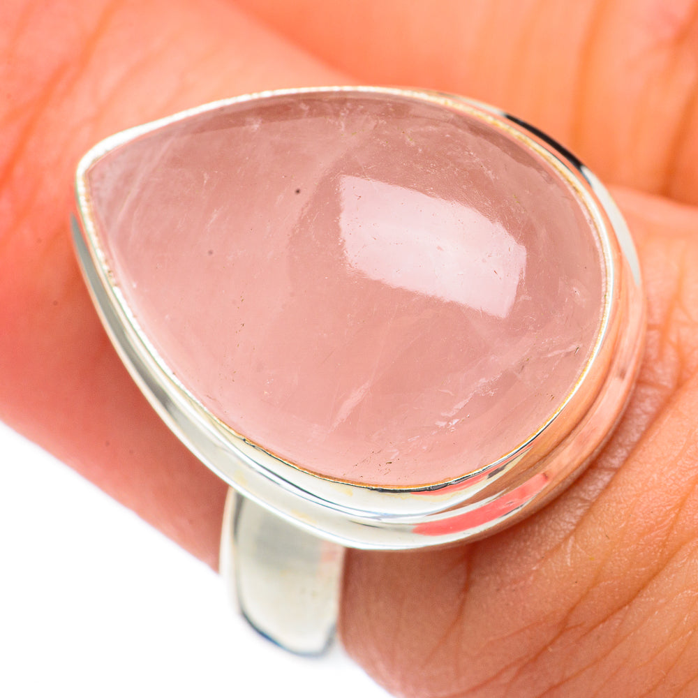 Rose Quartz Rings handcrafted by Ana Silver Co - RING69318