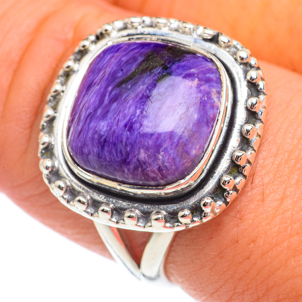Charoite Rings handcrafted by Ana Silver Co - RING69322