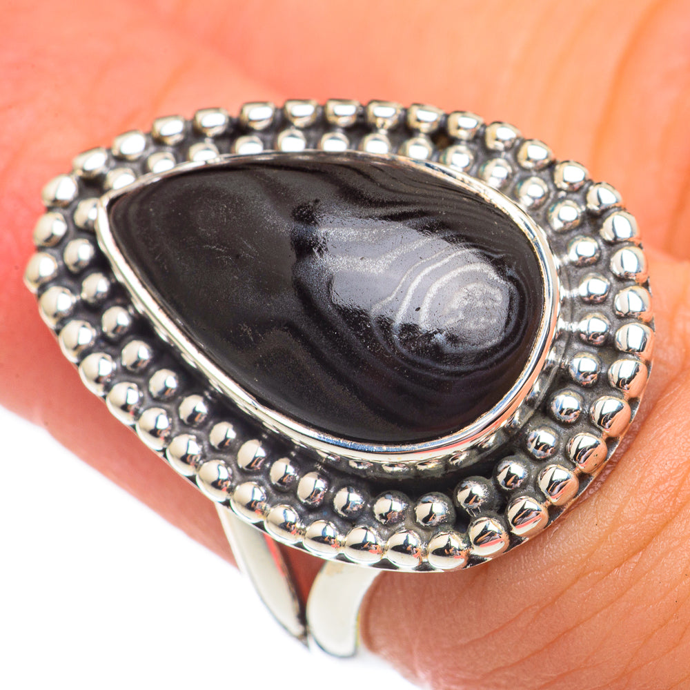 Psilomelane Rings handcrafted by Ana Silver Co - RING69326