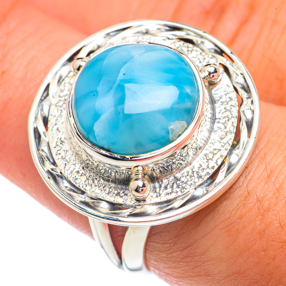 Larimar Rings handcrafted by Ana Silver Co - RING69337