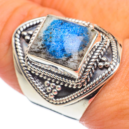 K2 Blue Azurite Rings handcrafted by Ana Silver Co - RING69339
