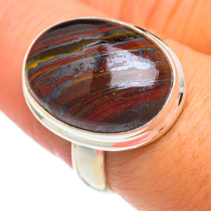 Red Tiger Iron Rings handcrafted by Ana Silver Co - RING69349