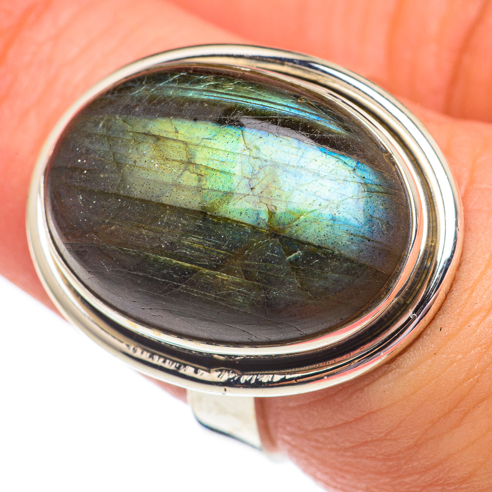 Labradorite Rings handcrafted by Ana Silver Co - RING69373