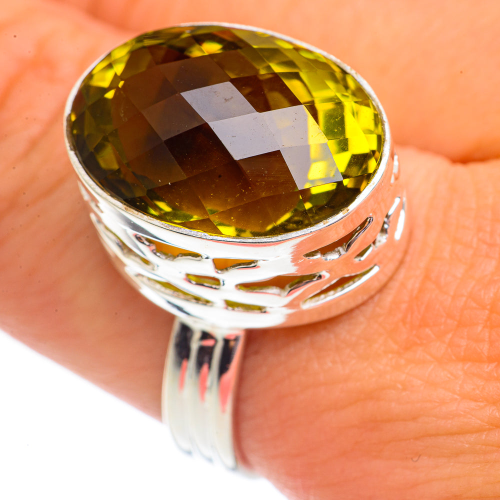 Olive Quartz Rings handcrafted by Ana Silver Co - RING69375