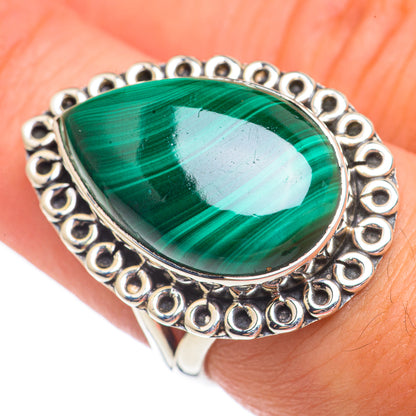 Malachite Rings handcrafted by Ana Silver Co - RING69383