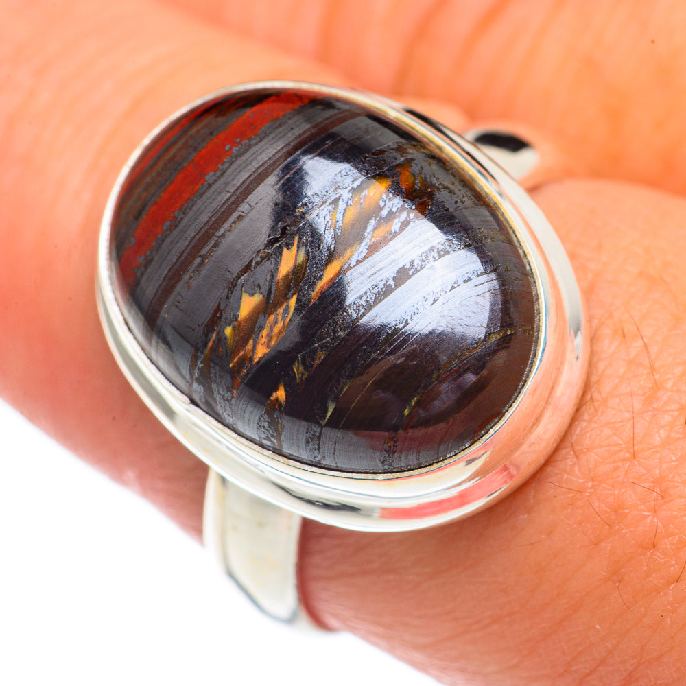 Red Tiger Iron Rings handcrafted by Ana Silver Co - RING69386