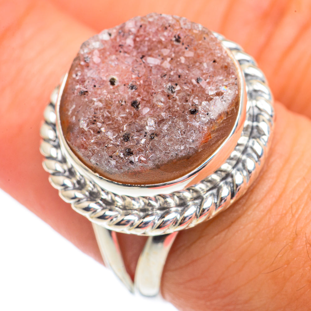Desert Druzy Rings handcrafted by Ana Silver Co - RING69388