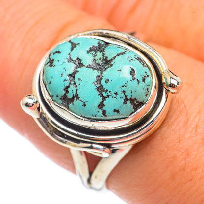 Tibetan Turquoise Rings handcrafted by Ana Silver Co - RING69413