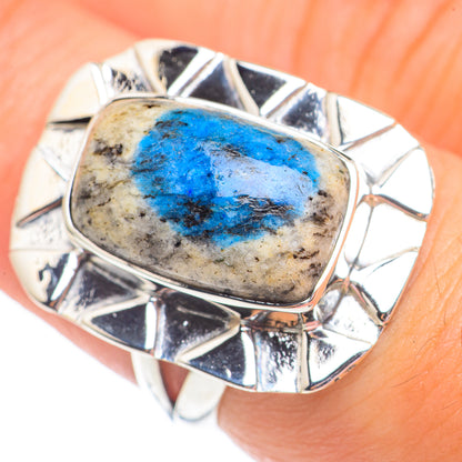 K2 Blue Azurite Rings handcrafted by Ana Silver Co - RING69414