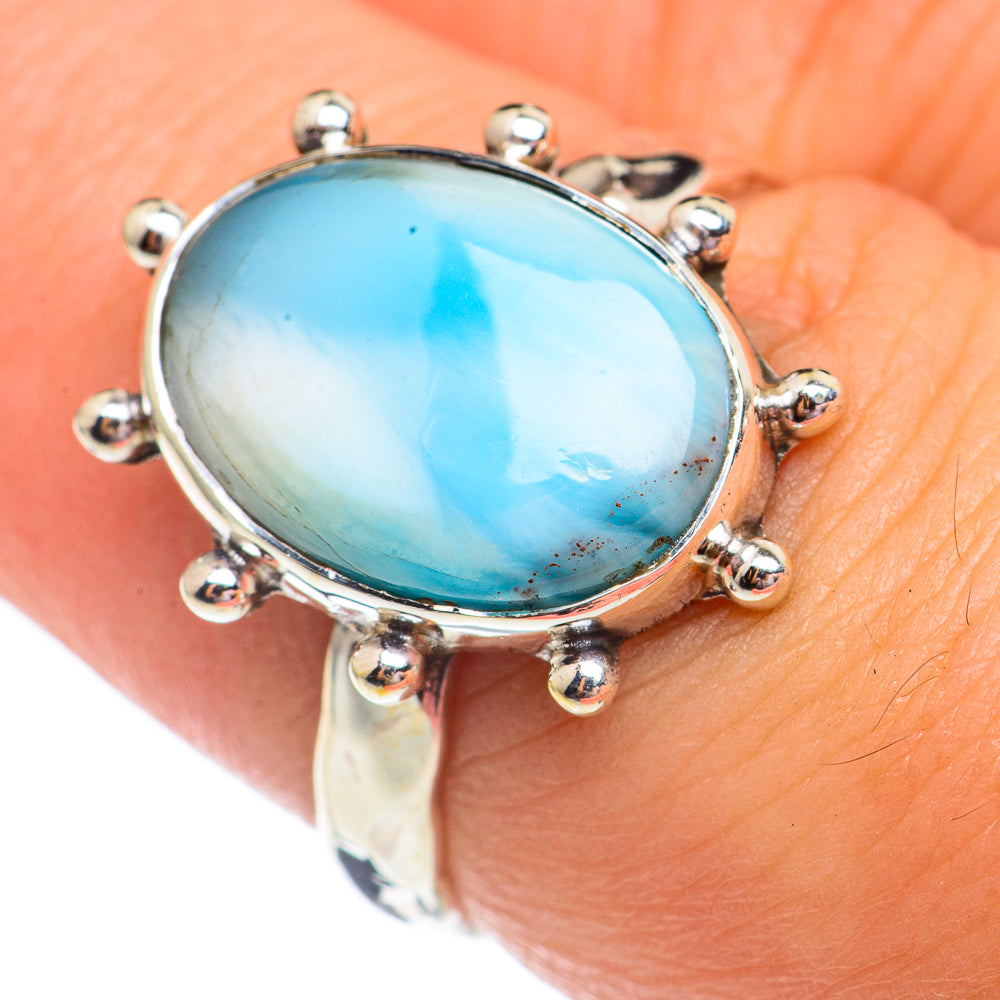 Larimar Rings handcrafted by Ana Silver Co - RING69417
