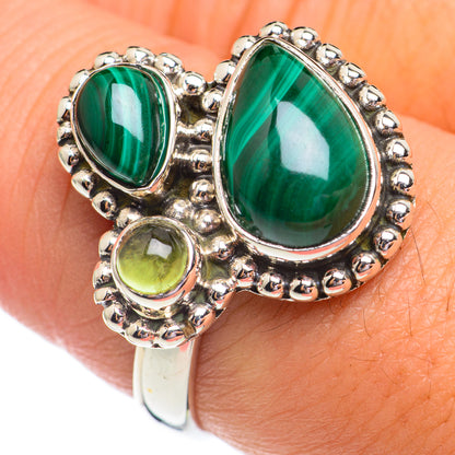 Malachite Rings handcrafted by Ana Silver Co - RING69418