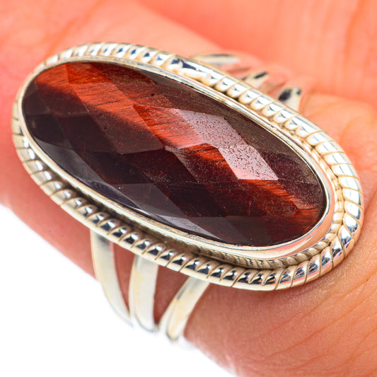 Red Tiger Eye Rings handcrafted by Ana Silver Co - RING69421