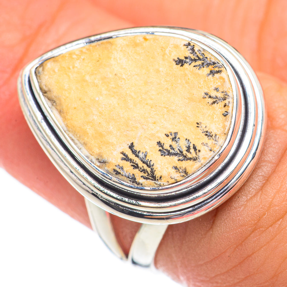 Germany Psilomelane Dendrite Rings handcrafted by Ana Silver Co - RING69422