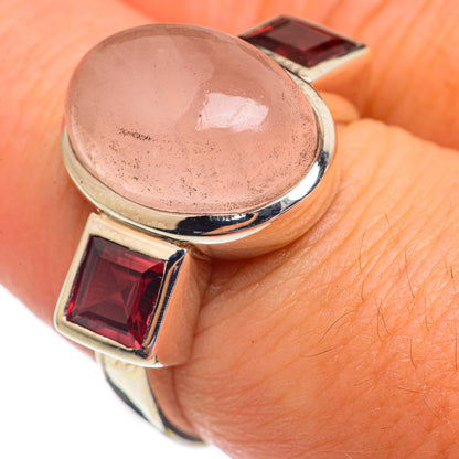 Rose Quartz Rings handcrafted by Ana Silver Co - RING69429
