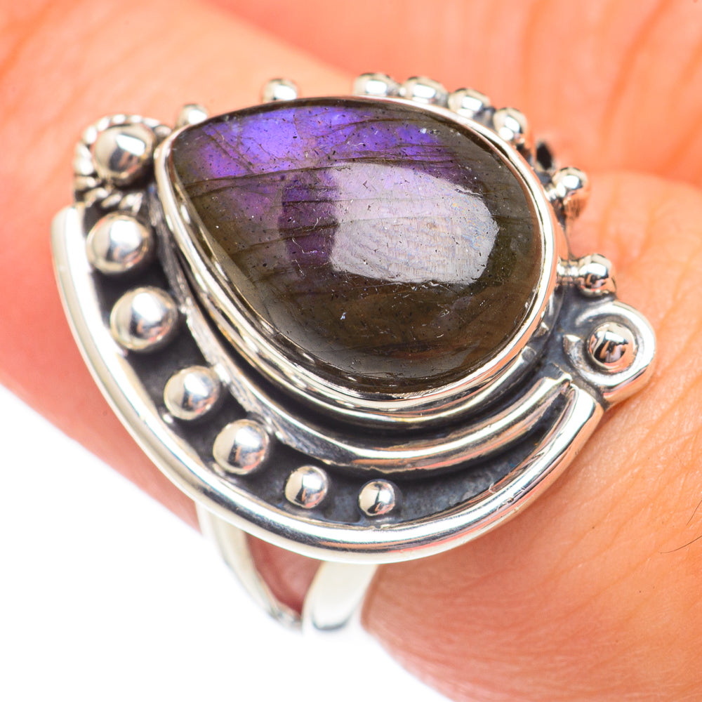 Labradorite Rings handcrafted by Ana Silver Co - RING69437
