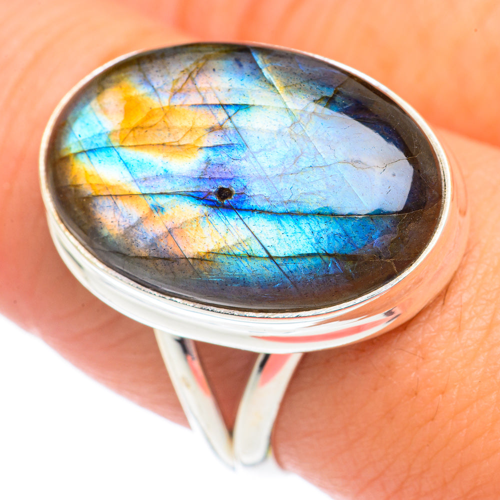 Labradorite Rings handcrafted by Ana Silver Co - RING69447