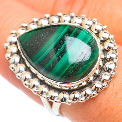 Malachite Rings handcrafted by Ana Silver Co - RING69456
