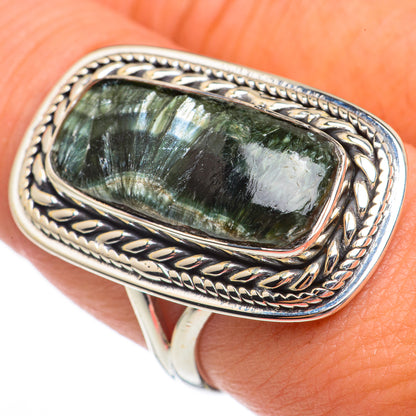 Seraphinite Rings handcrafted by Ana Silver Co - RING69457