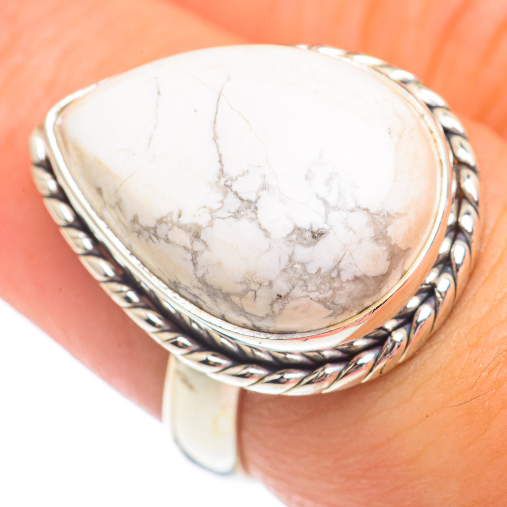 Howlite Rings handcrafted by Ana Silver Co - RING69477