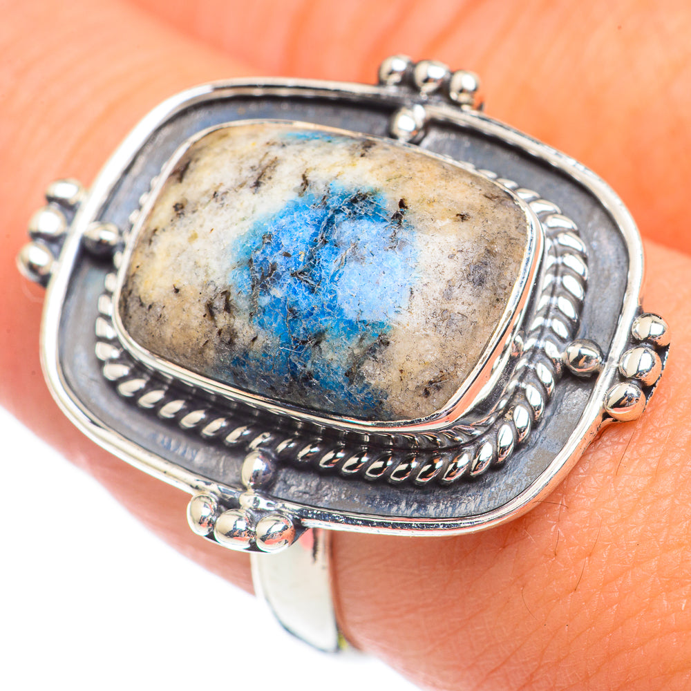 K2 Blue Azurite Rings handcrafted by Ana Silver Co - RING69485
