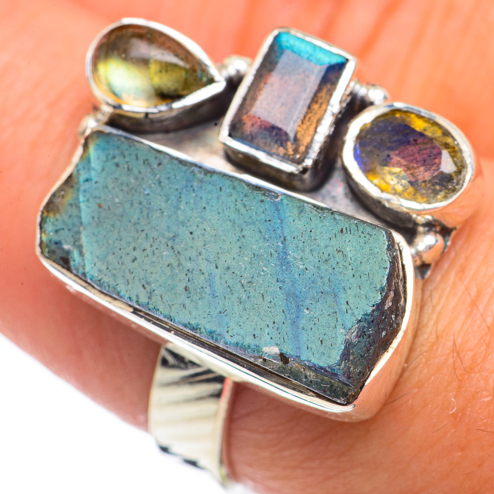 Labradorite Rings handcrafted by Ana Silver Co - RING69491