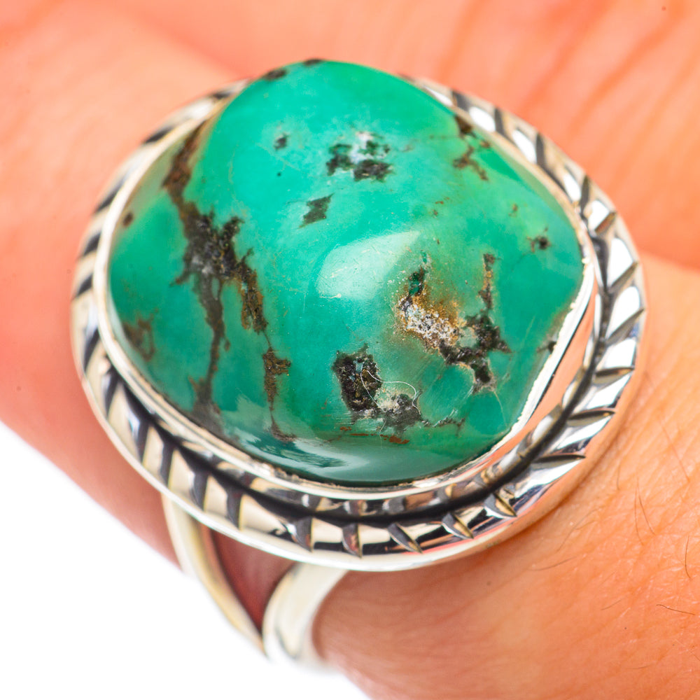 Tibetan Turquoise Rings handcrafted by Ana Silver Co - RING69492