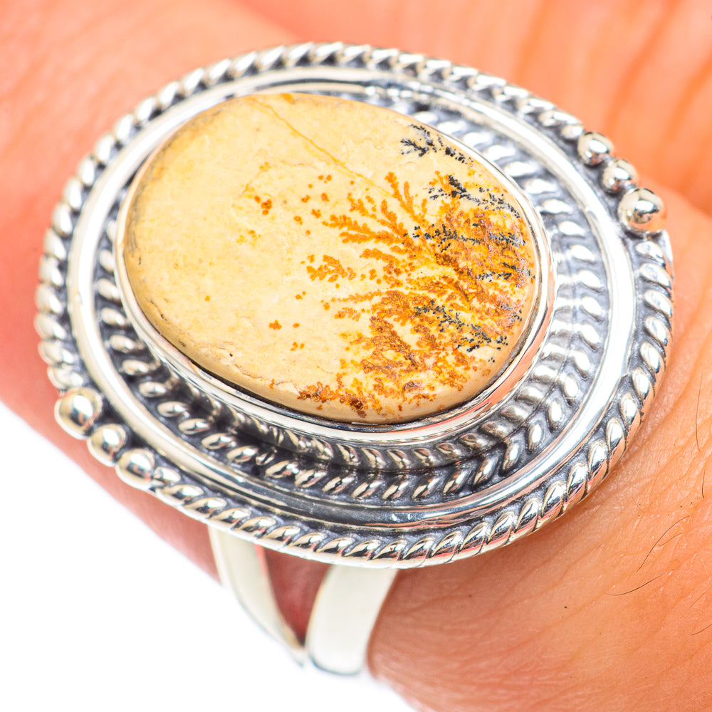 Germany Psilomelane Dendrite Rings handcrafted by Ana Silver Co - RING69493
