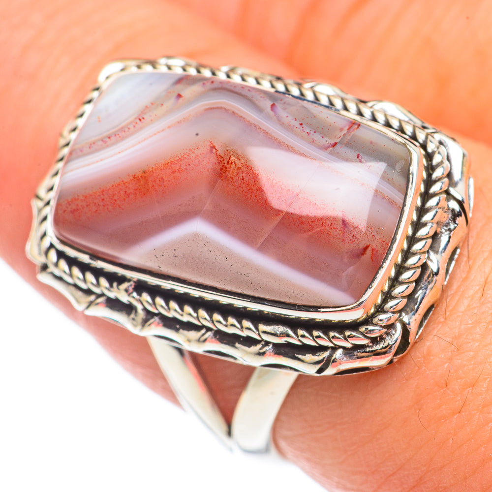 Botswana Agate Rings handcrafted by Ana Silver Co - RING69494