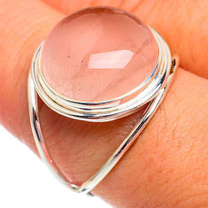 Rose Quartz Rings handcrafted by Ana Silver Co - RING69503