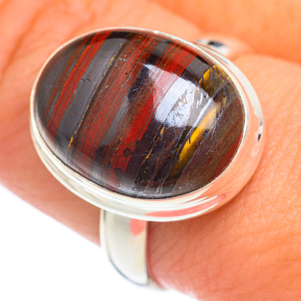 Red Tiger Iron Rings handcrafted by Ana Silver Co - RING69529