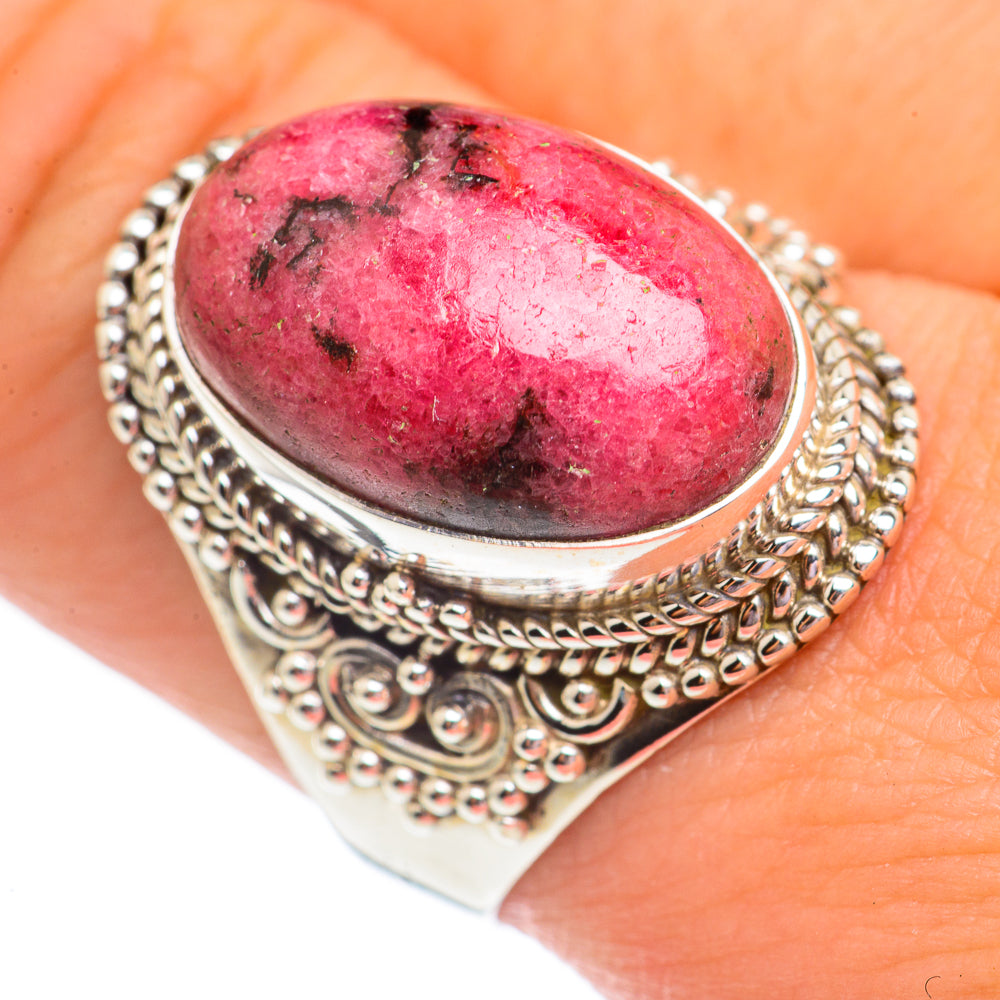 Rhodonite Rings handcrafted by Ana Silver Co - RING69535