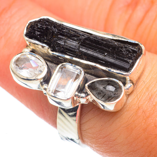 Black Tourmaline Rings handcrafted by Ana Silver Co - RING69541