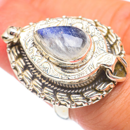 Rainbow Moonstone Rings handcrafted by Ana Silver Co - RING69552