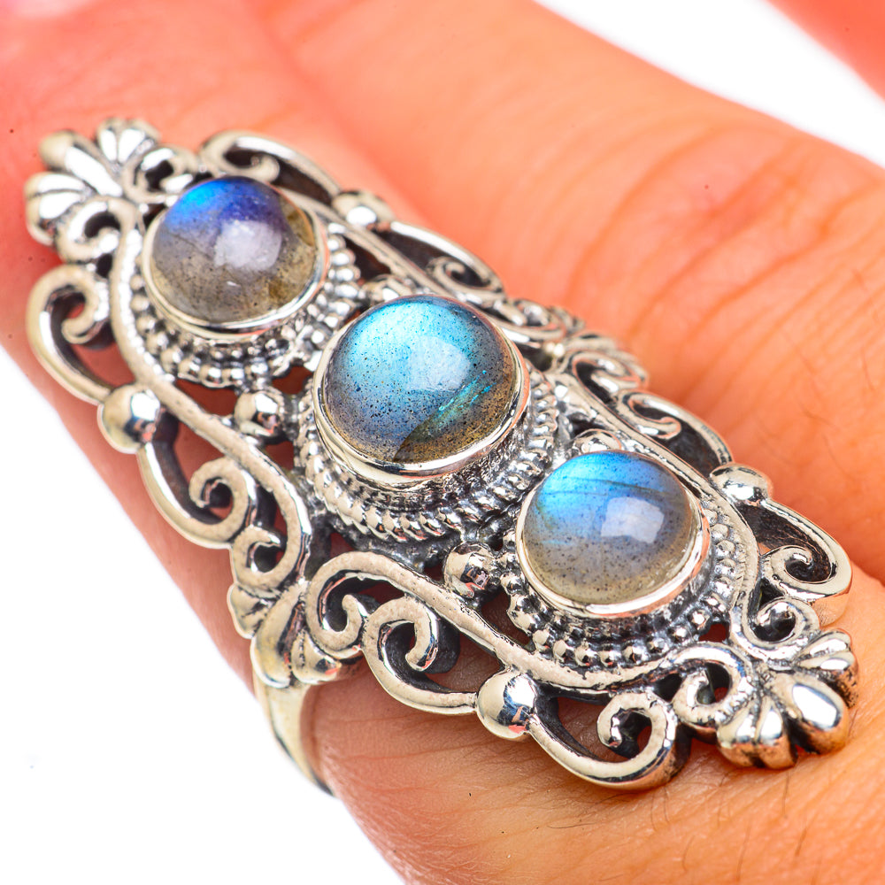 Labradorite Rings handcrafted by Ana Silver Co - RING69560