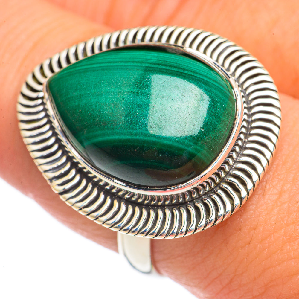Malachite Rings handcrafted by Ana Silver Co - RING69565