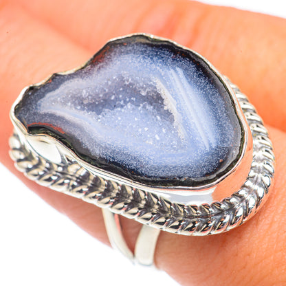 Coconut Geode Druzy Rings handcrafted by Ana Silver Co - RING69587